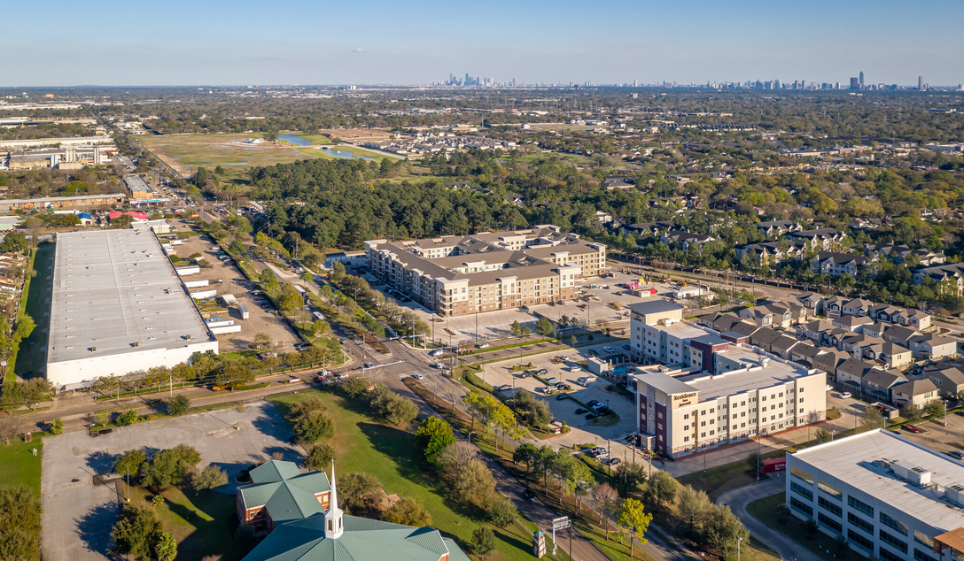 The Westerly Apartments aerial view
